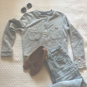 Antonio Melani blue tweed jacket